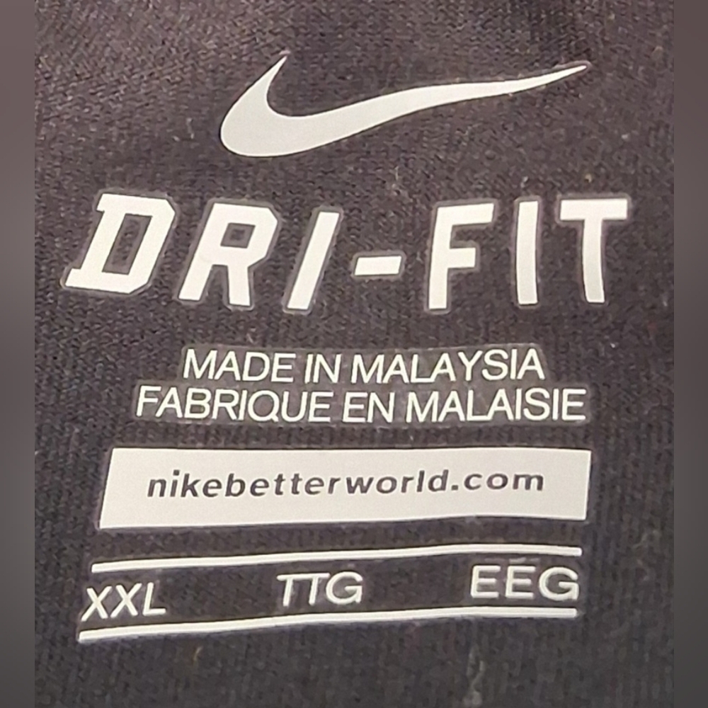 Nike Running Black Dri-Fit Long Sleeve W/ Business Logo On Arm Sz XXL NWT - Picture 9 of 11